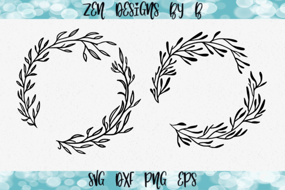 2 Floral Wreaths Hand Drawn: A Perfect Blend of Elegance and Versatility