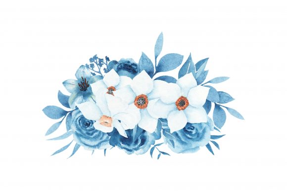 Beautiful Watercolor Floral Bouquet for Wedding Decorations