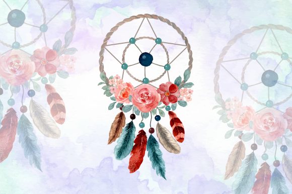 Discover the Beauty of Watercolor Dream Catcher with Floral 14