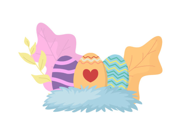 Easter Eggs Love Colorful Floral Vector: A Vibrant Addition to Your Design Toolkit