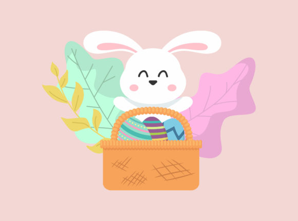 Easter Eggs Tosca Bunny Basket Floral: A Versatile Design for Your Creative Needs