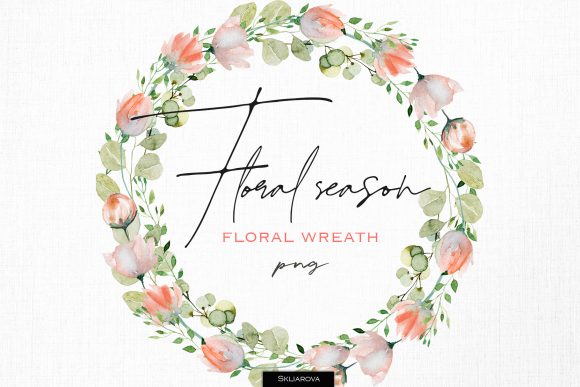 Embrace the Beauty of Floral Season. Wreath 4: A Versatile and High-Quality Design Element
