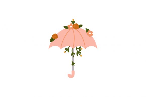 Embrace the Charm of a Cute Floral Umbrella with Spring Flowers