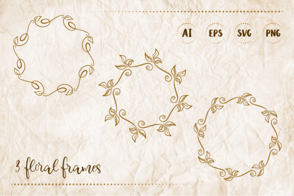 Enhance Your Designs with 3 Floral Frames