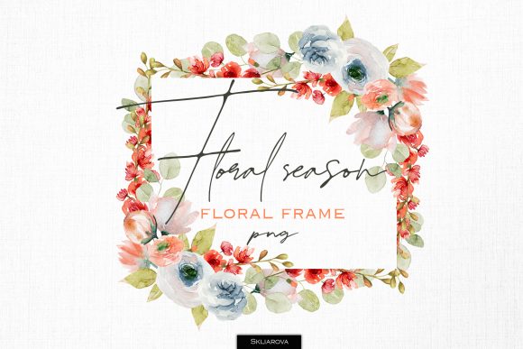 Exploring Floral Season. Frame 1: A Versatile Watercolor Design Asset