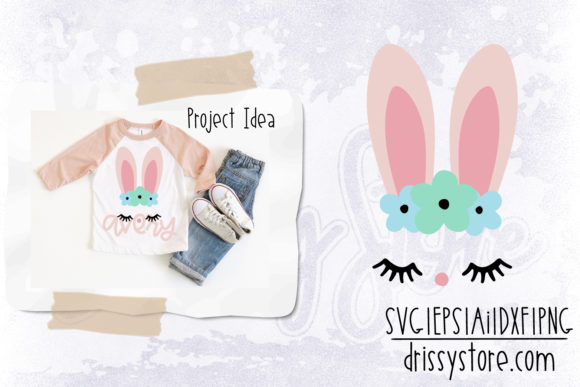 Floral Bunny Face: A Versatile Digital Design