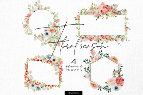 Floral Season. Frames Set: A Versatile Tool for Creative Expression