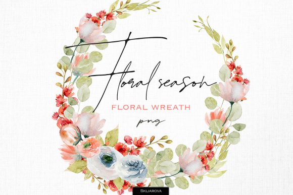 Floral Season. Wreath 3: A Versatile Design Asset