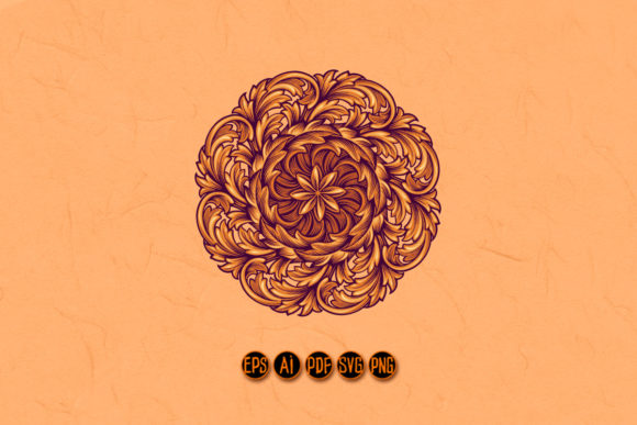Flower Mandala Ornaments Floral Style: A Versatile Design for Creative Projects