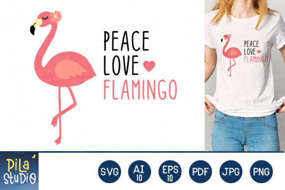 Peace Love Flamingo and Floral Flamingo: A Blend of Art and Versatility